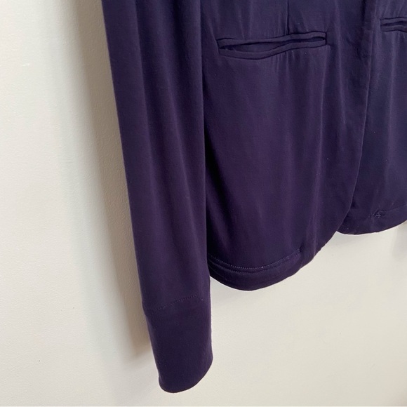 Hatley blazer perfect fit jersey cardigan blue purple small button front - Picture 4 of 13